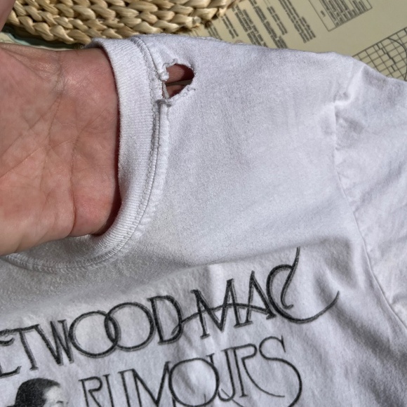 Fleetwood Mac Rumours Distressed Graphic Tee Shirt - Picture 3 of 6
